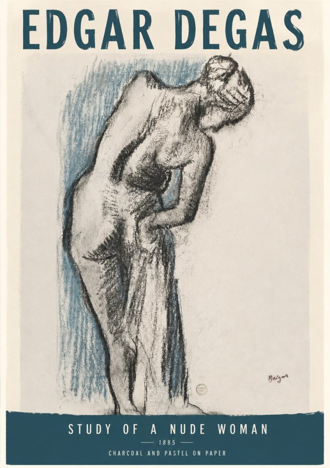 Edgar Degas Study of a Nude Woman II No3 - Poszter