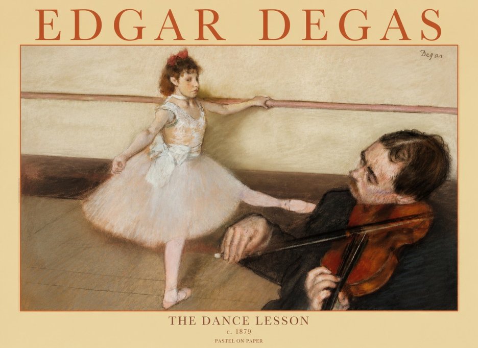 Edgar Degas The Dance Lesson No1 - Poszter