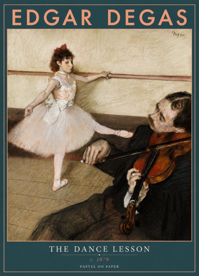 Edgar Degas The Dance Lesson No4 - Poszter