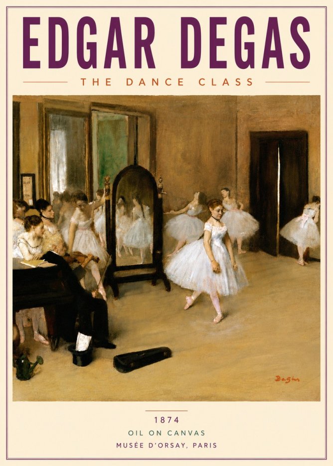 Edgar Degas The Dance Class II No6 - Poszter