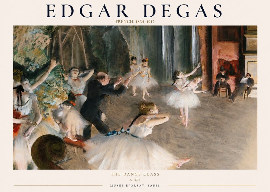 Edgar Degas The Dance Class III No1 - Poszter