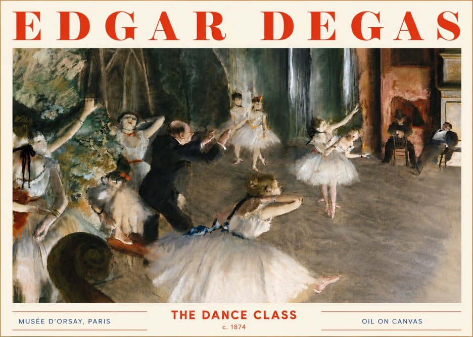 Edgar Degas The Dance Class III No6 - Poszter