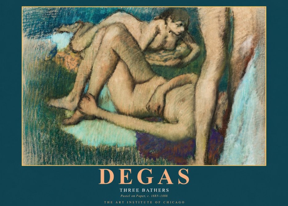 Edgar Degas Three Bathers No2 - Poszter