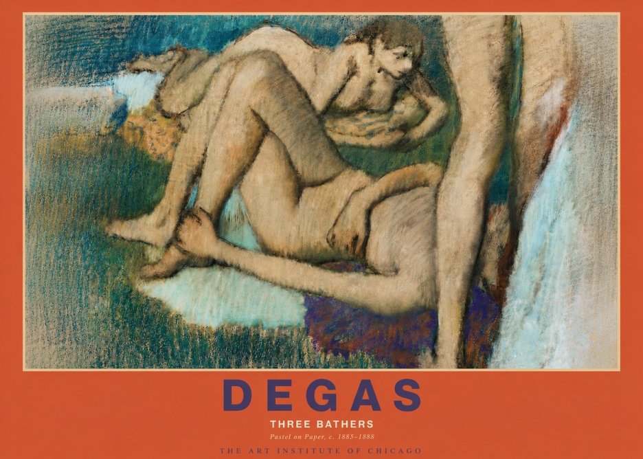 Edgar Degas Three Bathers No3 - Poszter