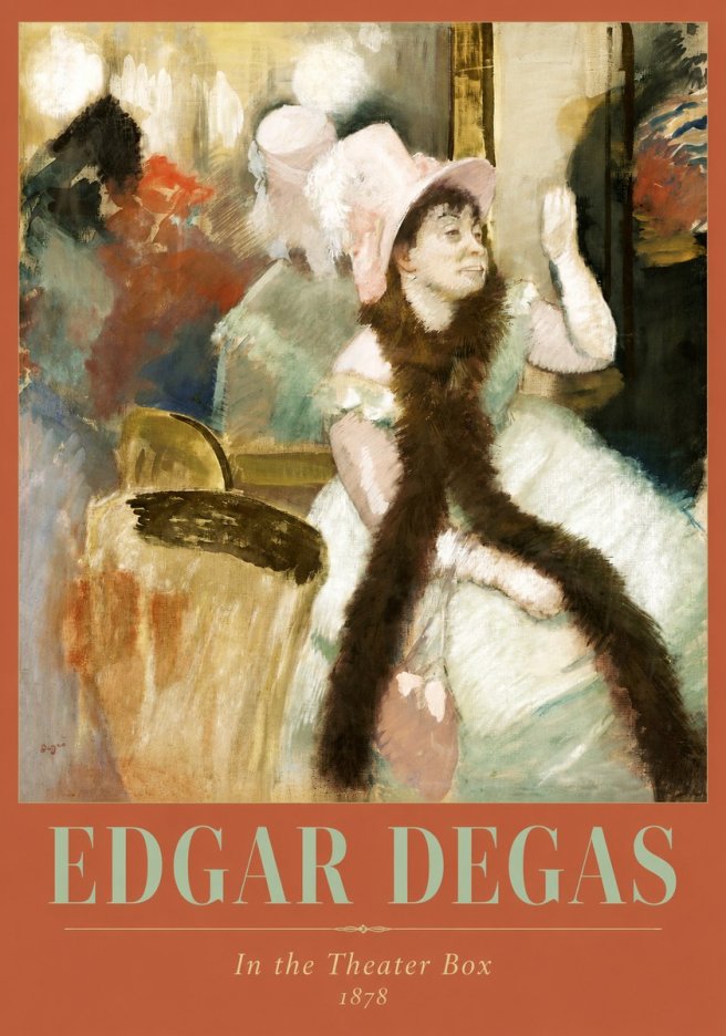 Edgar Degas In the Theater Box No2 - Poszter
