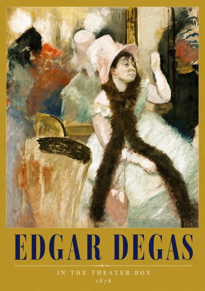 Edgar Degas In the Theater Box No5 - Poszter
