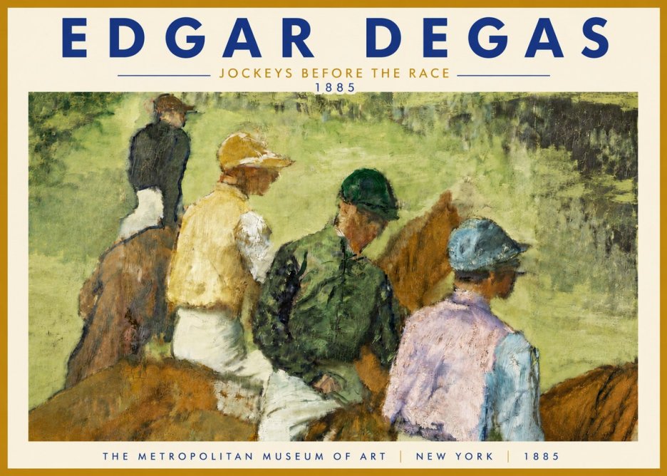 Edgar Degas Jockeys Before the Race No4 - Poszter