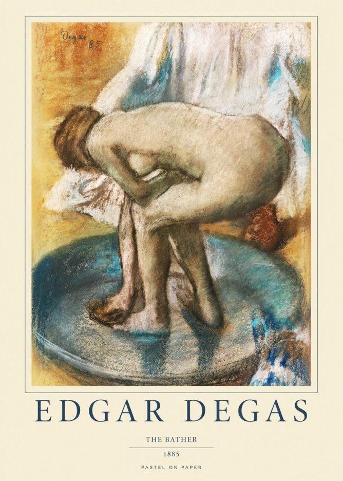 Edgar Degas The Bather No1 - Poszter