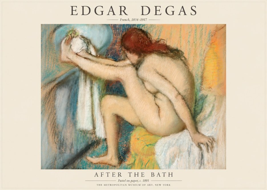 Edgar Degas After the Bath II No1 - Poszter
