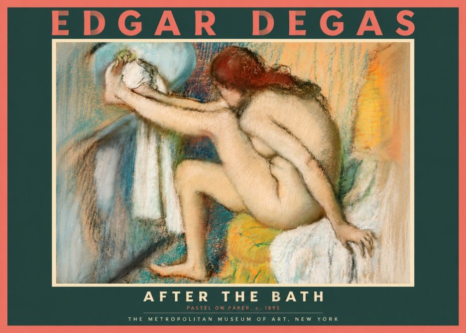 Edgar Degas After the Bath II No2 - Poszter