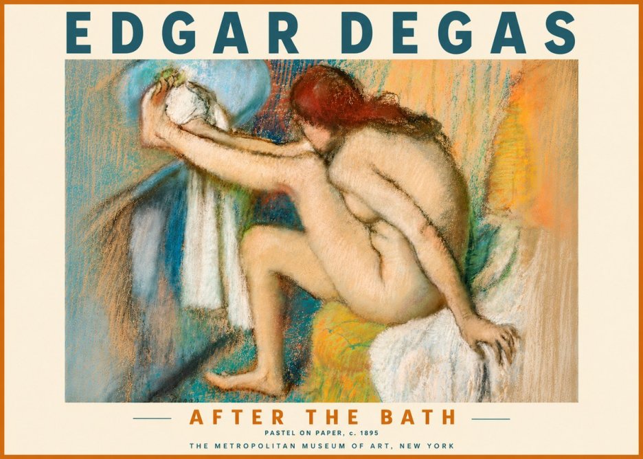 Edgar Degas After the Bath II No6 - Poszter