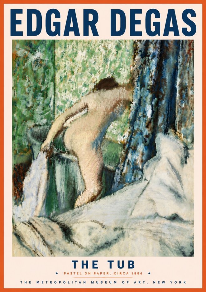 Edgar Degas The Tub No6 - Poszter