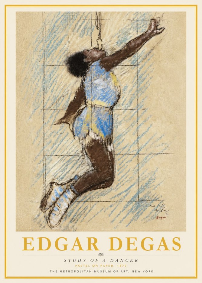 Edgar Degas Study of a Dancer No4 - Poszter