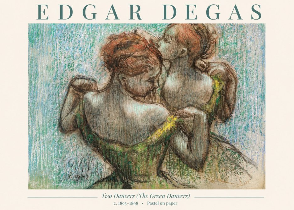 Edgar Degas Two Dancers (the Green Dancers) No1 - Poszter
