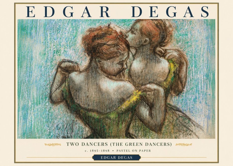 Edgar Degas Two Dancers (the Green Dancers) No3 - Poszter