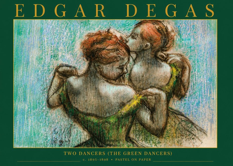 Edgar Degas Two Dancers (the Green Dancers) No4 - Poszter