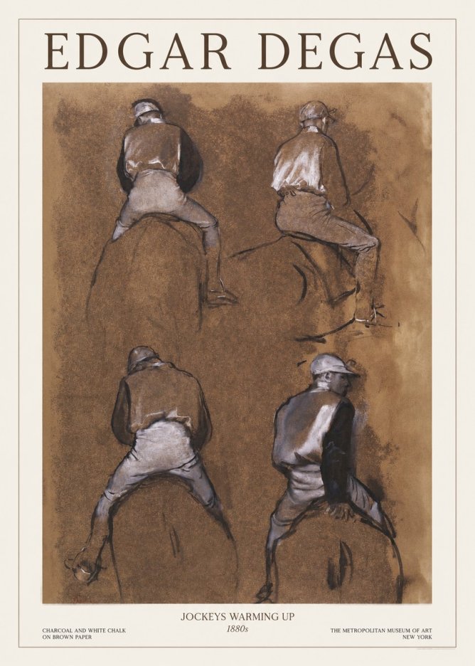 Edgar Degas Jockeys Warming Up No1 - Poszter