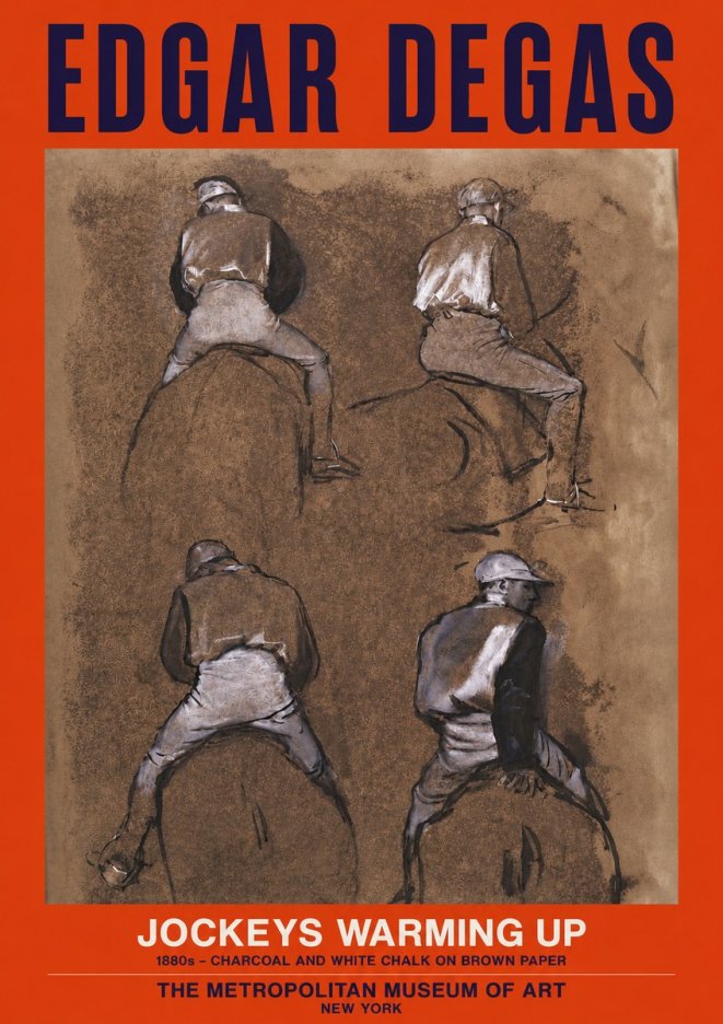 Edgar Degas Jockeys Warming Up No2 - Poszter
