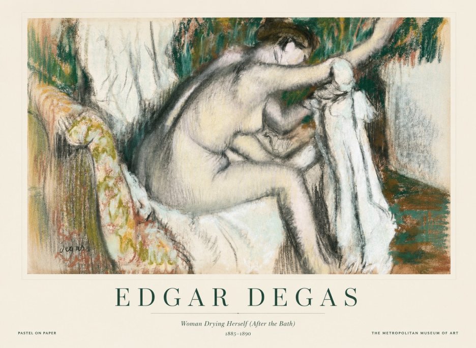 Edgar Degas Woman Drying Herself (After the Bath) No1 - Poszter