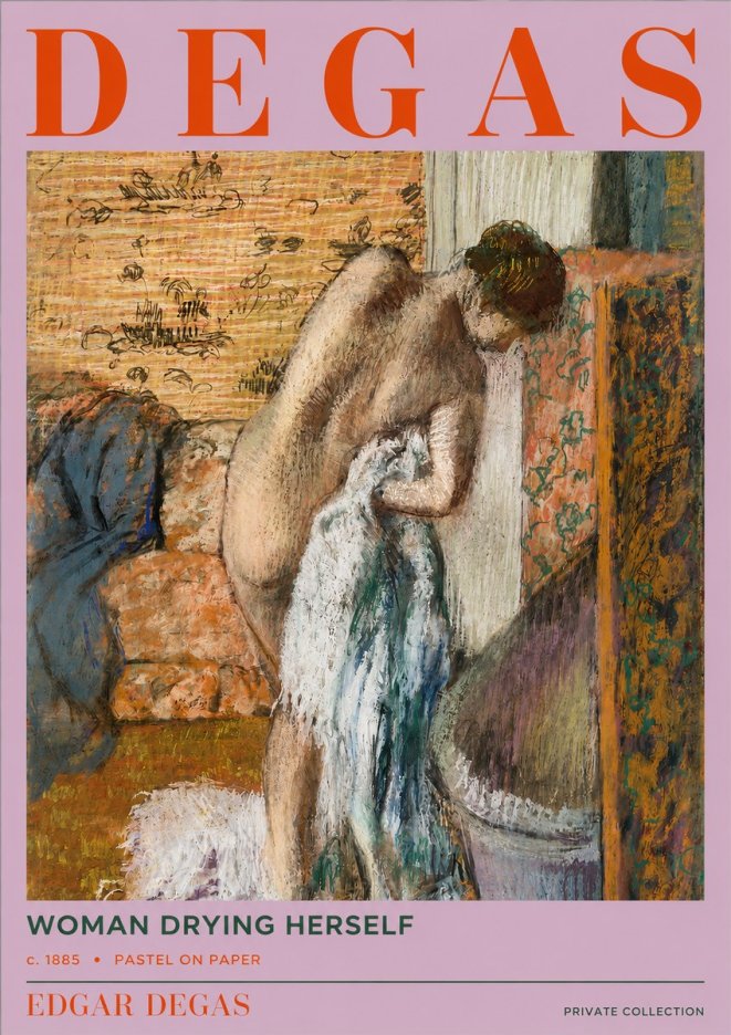 Edgar Degas Woman Drying Herself II No2 - Poszter