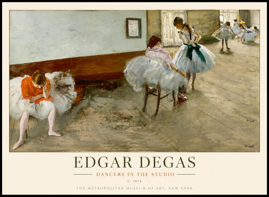 Edgar Degas Dancers in the Studio No1 - Poszter