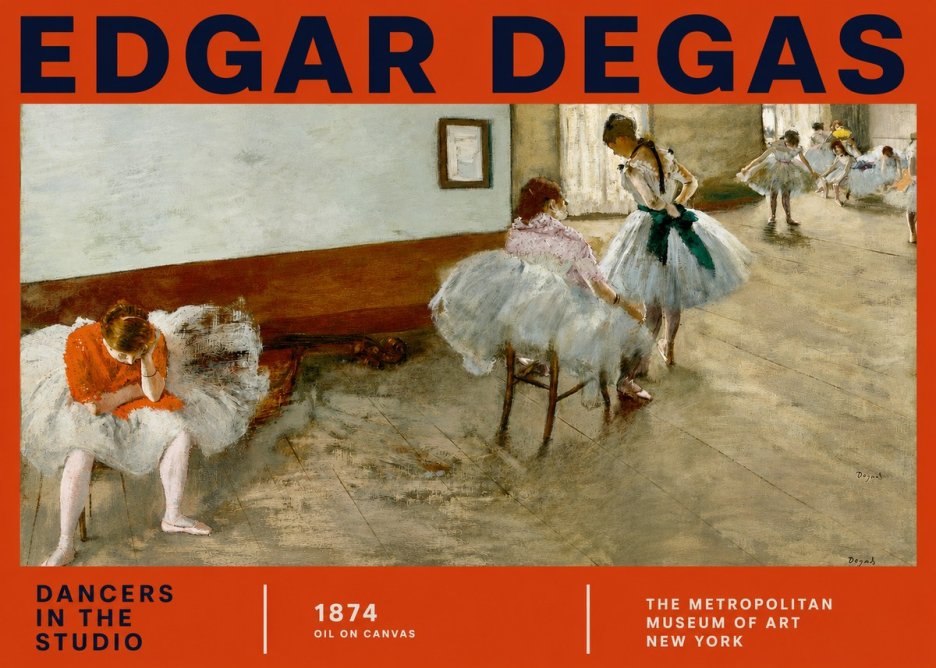 Edgar Degas Dancers in the Studio No2 - Poszter