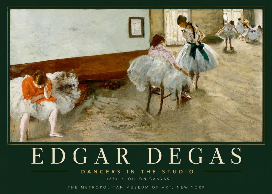 Edgar Degas Dancers in the Studio No3 - Poszter