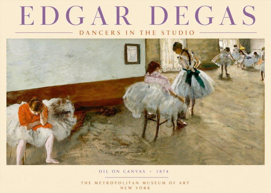 Edgar Degas Dancers in the Studio No4 - Poszter