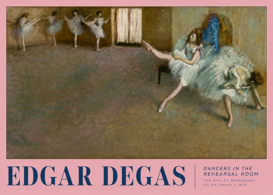 Edgar Degas The Ballet Rehearsal No2 - Poszter