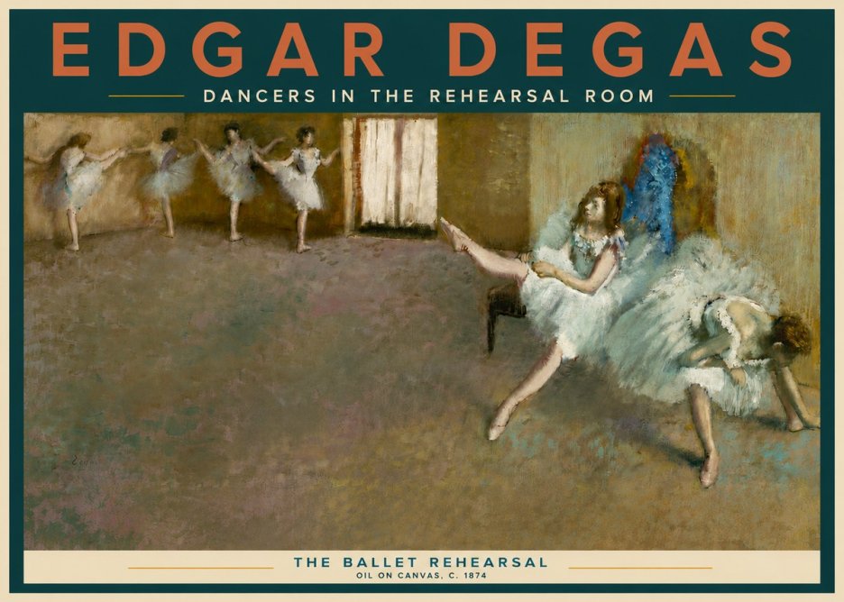 Edgar Degas The Ballet Rehearsal No3 - Poszter