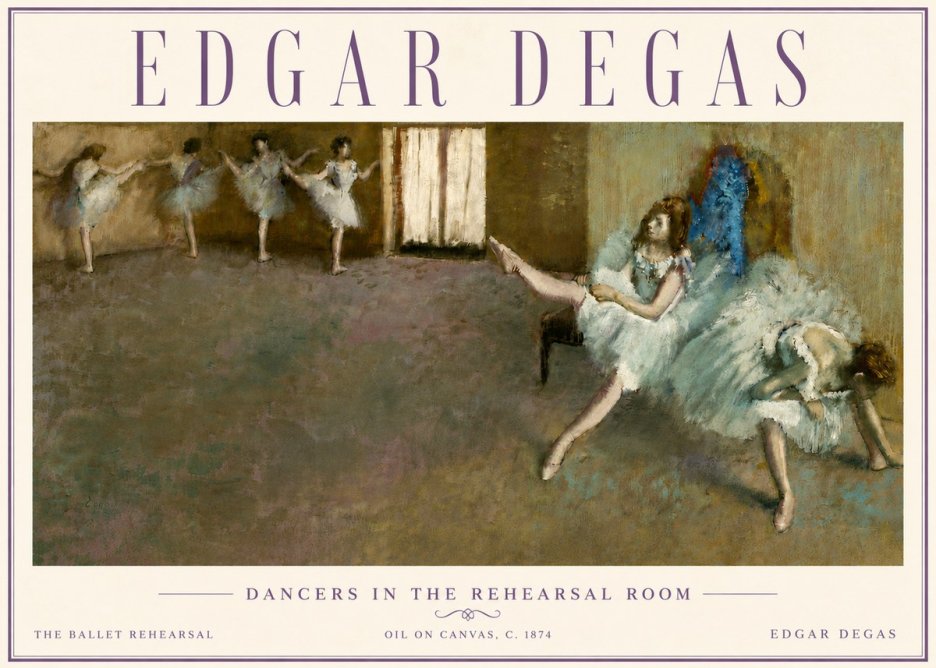 Edgar Degas The Ballet Rehearsal No4 - Poszter