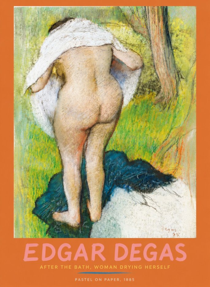 Edgar Degas After the Bath, Woman Drying Herself No3 - Poszter