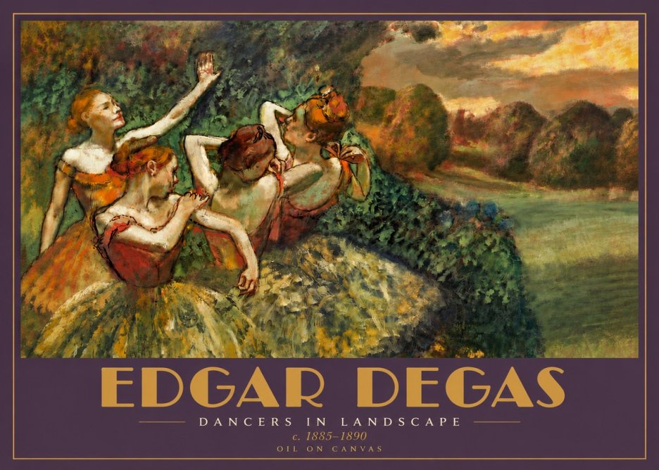 Edgar Degas Dancers in Landscape II No4 - Poszter