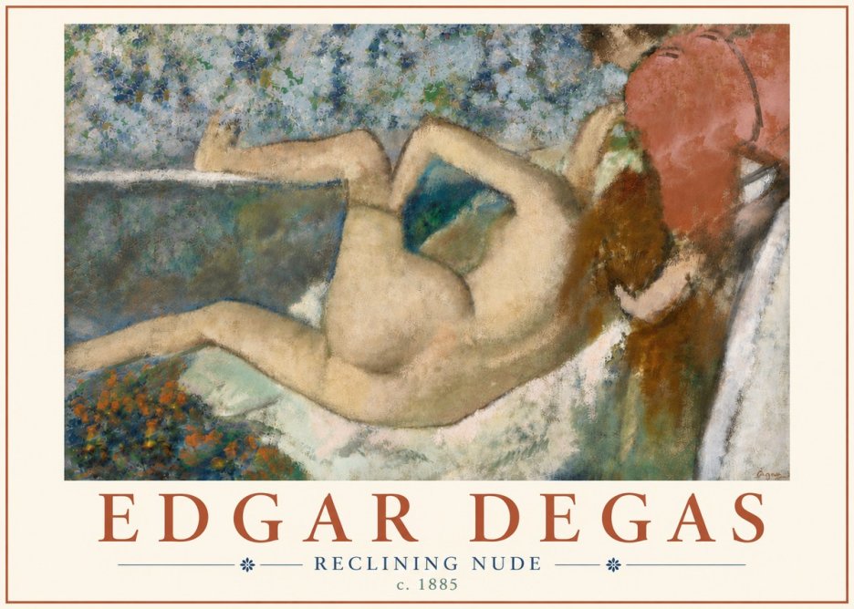 Edgar Degas Reclining Nude No6 - Poszter