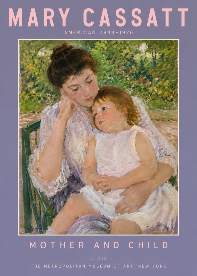 Mary Cassatt Mother and Child I No2 - Poszter