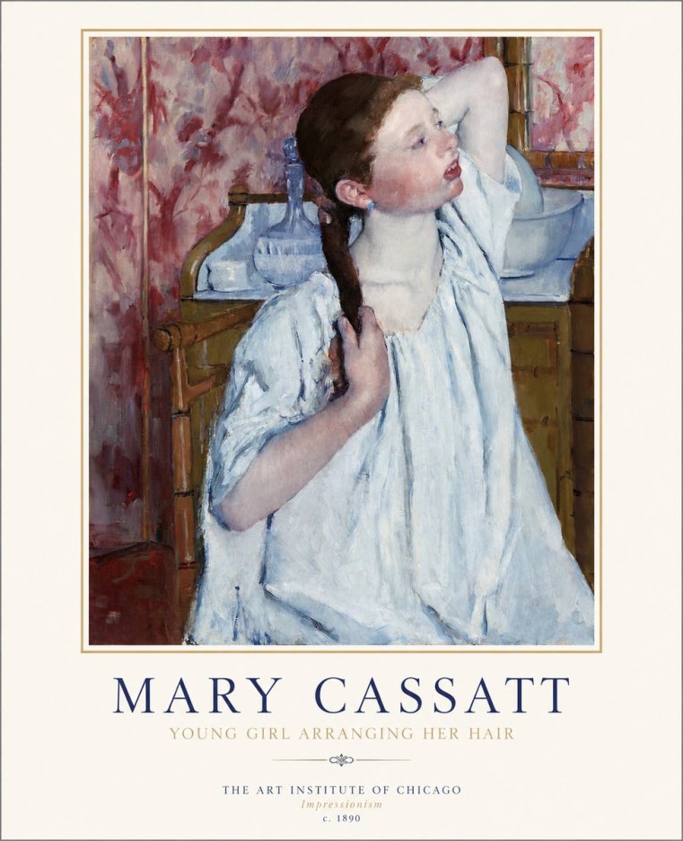 Mary Cassatt Young Girl Arranging Her Hair No1 - Poszter
