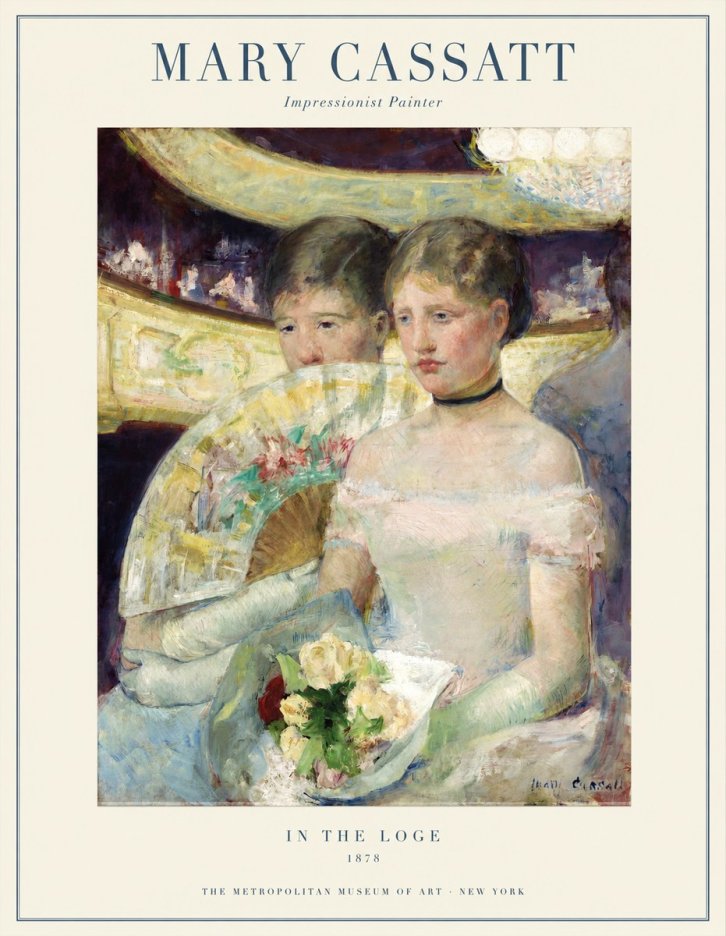 Mary Cassatt In the Loge No1 - Poszter