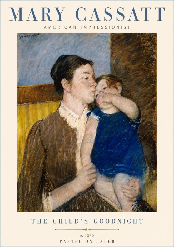 Mary Cassatt The Child's Goodnight No6 - Poszter