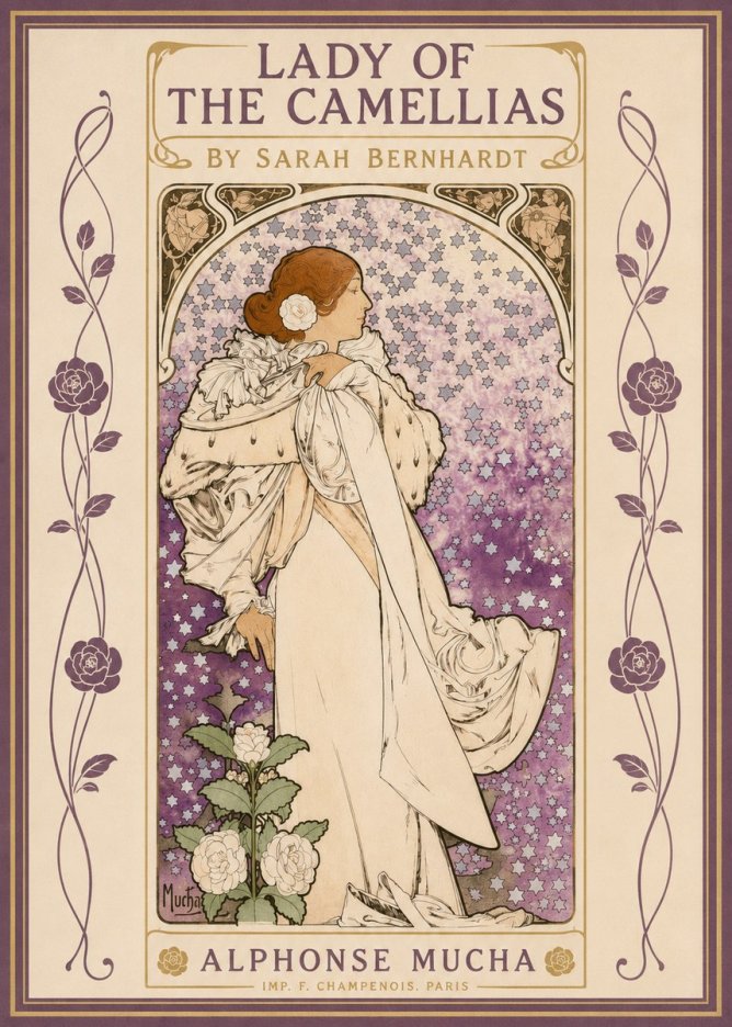 Mucha Lady of the Camellias No2 - Poszter