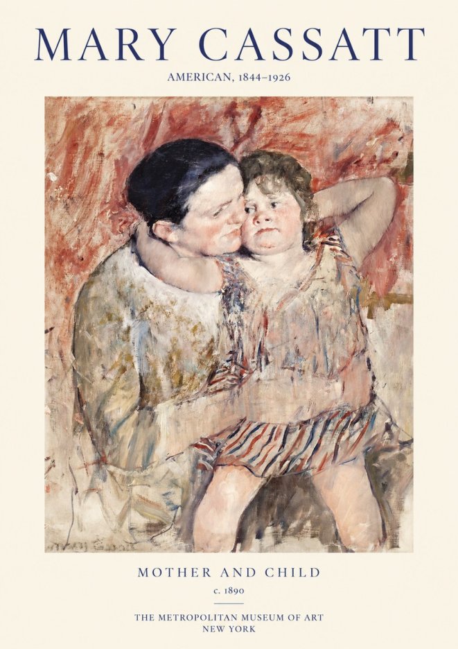 Mary Cassatt Mother and Child II No1 - Poszter
