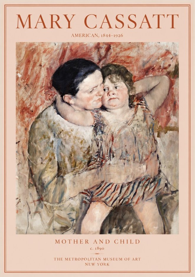 Mary Cassatt Mother and Child II No2 - Poszter