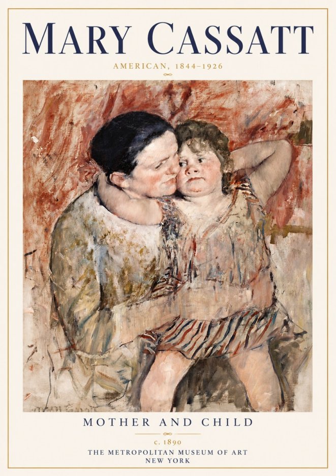 Mary Cassatt Mother and Child II No6 - Poszter