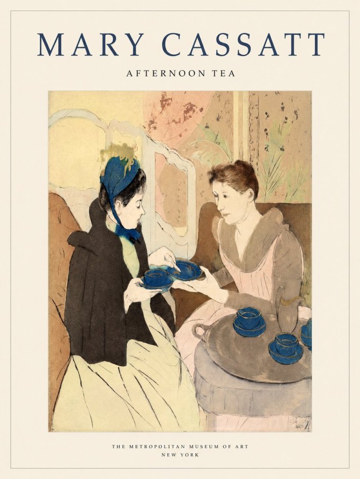 Mary Cassatt Afternoon Tea No1 - Poszter