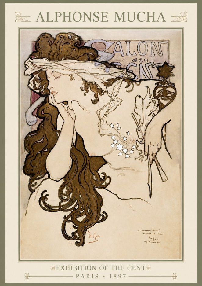Mucha Salon Des Cent No1 - Poszter