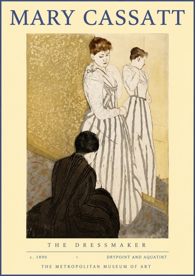 Mary Cassatt The Dressmaker No2 - Poszter