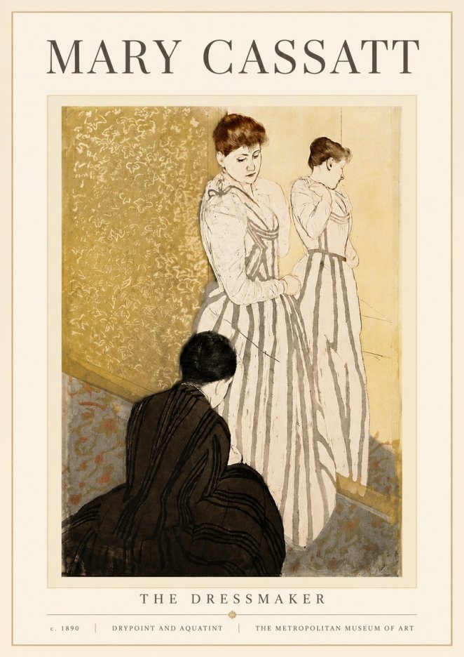 Mary Cassatt The Dressmaker No4 - Poszter