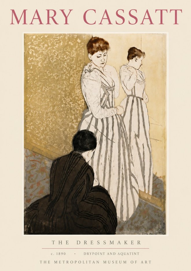 Mary Cassatt The Dressmaker No5 - Poszter