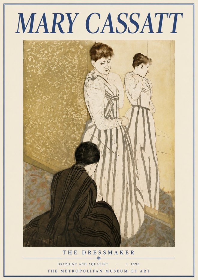 Mary Cassatt The Dressmaker No6 - Poszter