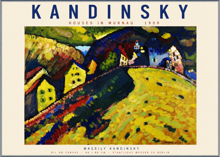 Kandinsky Houses in Murnau No2 - Poszter
