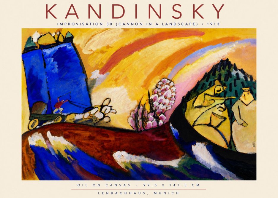 Kandinsky Improvisation 30 (Cannon in a Landscape) No4 - Poszter